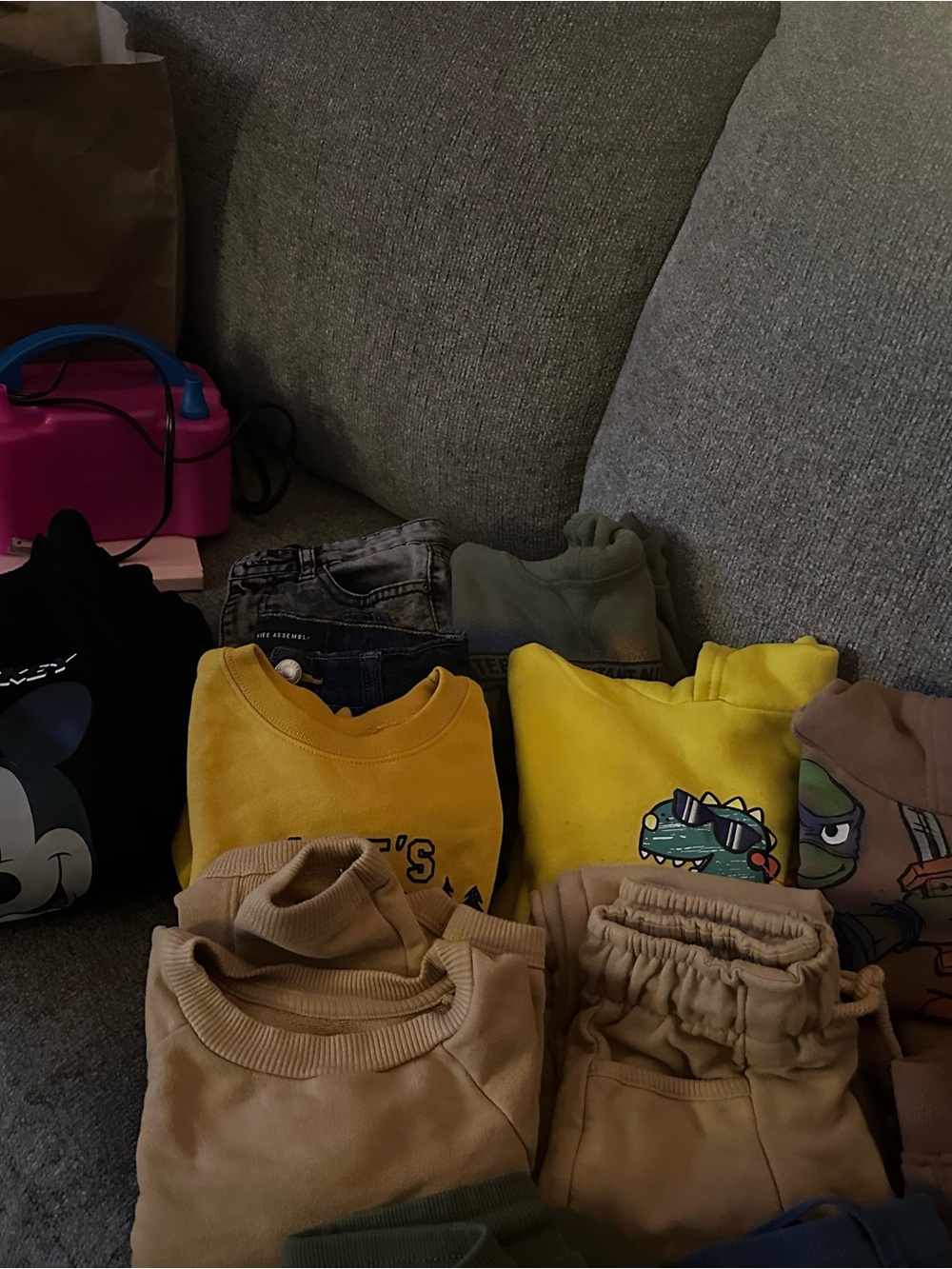 Source Unknown Kids Matching Sets - Yellow, Tan, Black, Green